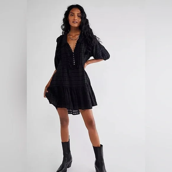 elora mini dress black ELORA MINI DRESS – Something About Me